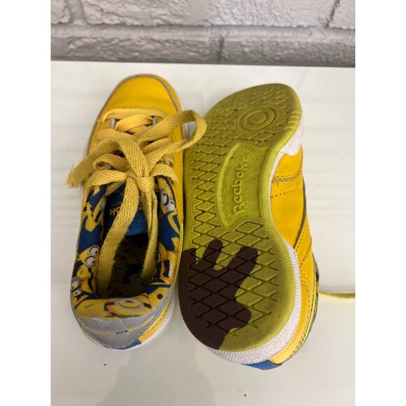 Reebok  Illumination's  Minion x Club C Yellow Unisex Kids Size 11 - Picture 6 of 9